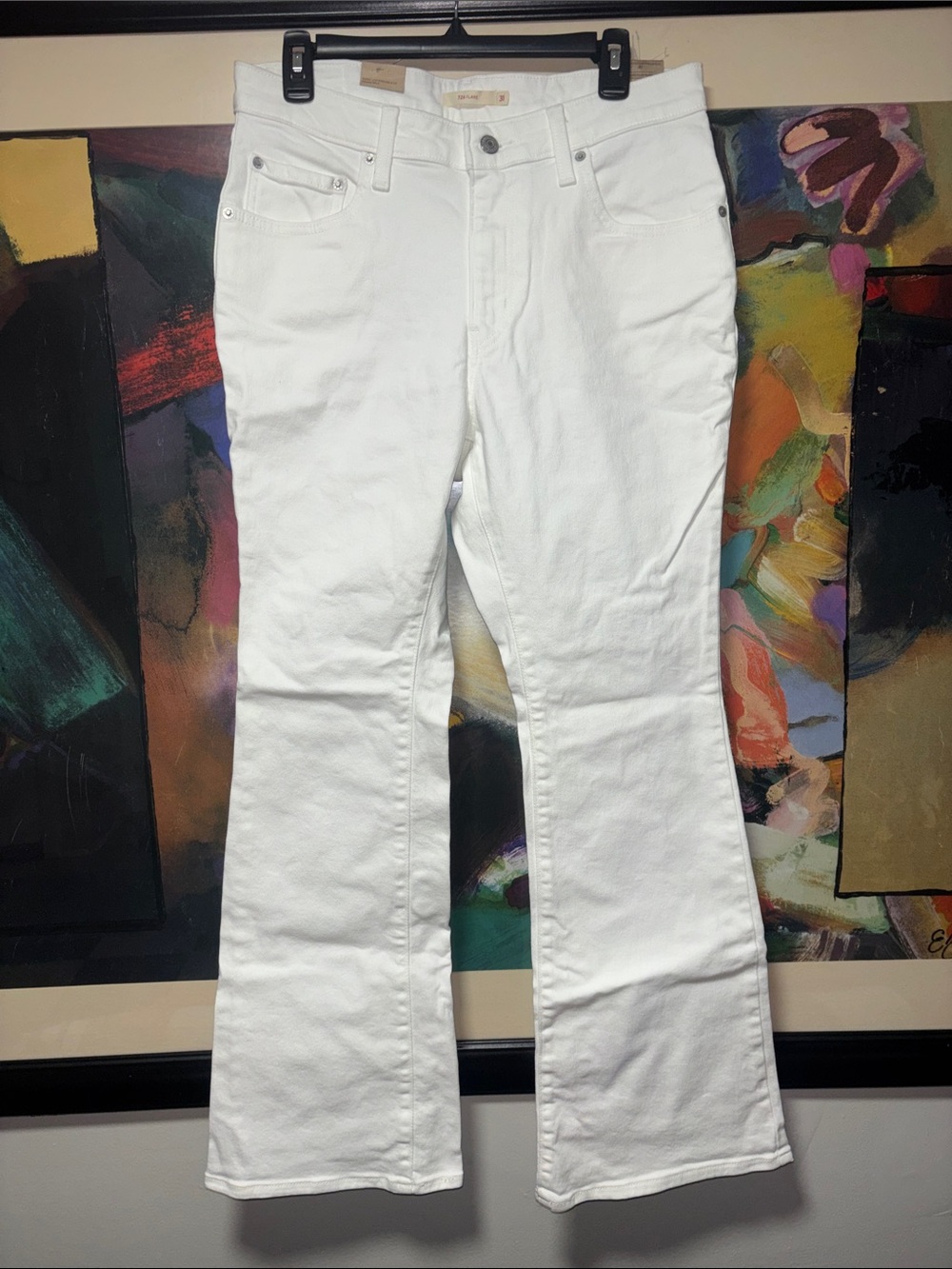 Levi Strauss White Flared Jeans